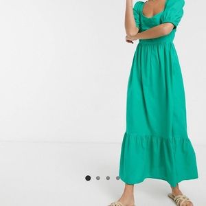 NWT !! ASOS Design tiered open back maxi dress